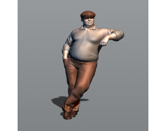 Фигура Таксист 5 (масштаб 1:24), окрашенная