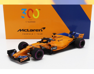 McLAREN F1 Mcl33 Team Mclaren №14 300th Formula One Canadian Gp (2018) Fernando Alonso, Orange Blue