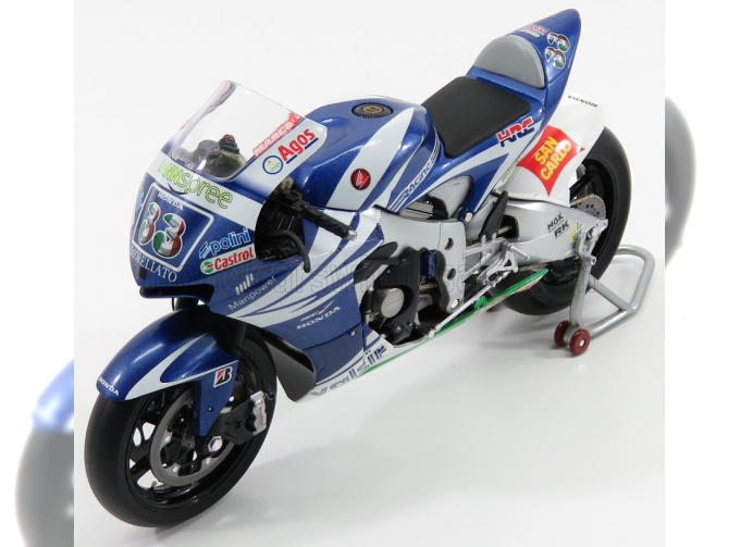 HONDA Rc212v Team Gresini San Carlo №33 Motogp (2007) Marco Melandri, Light Blue White