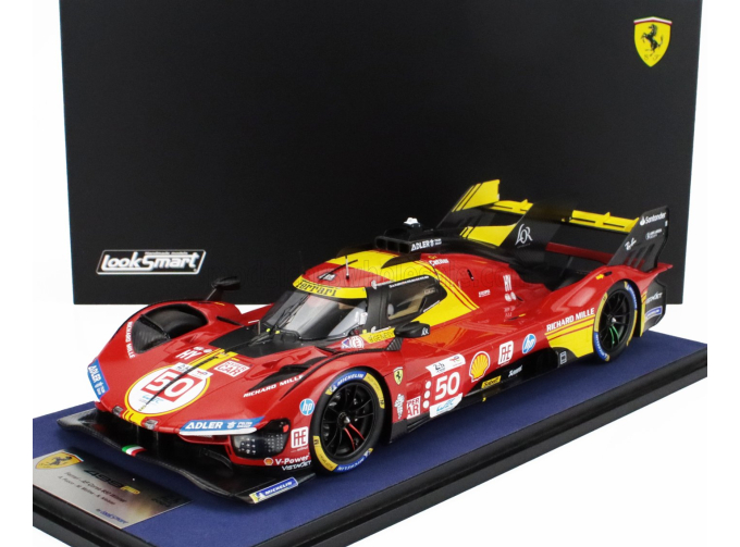 FERRARI 499p 3.0l Turbo V6 Team Ferrari Af Corse №50 Winner 24h Le Mans (2024) Antonio Fuoco - Miguel Molina - Nicklas Nielsen, Red Yellow Black