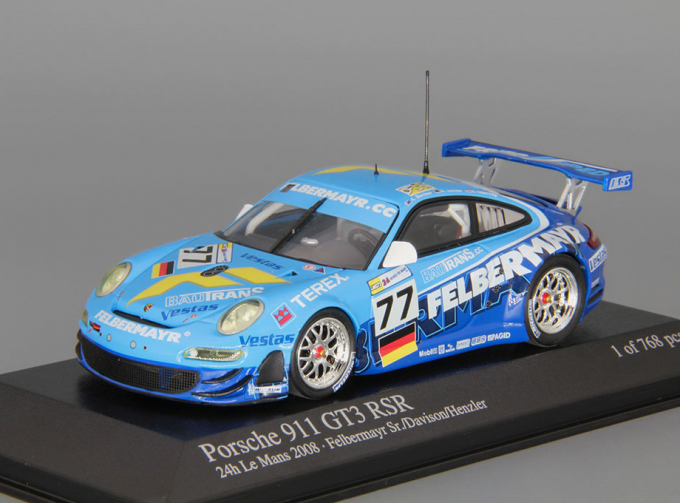 PORSCHE 911 GT3 RSR #77 24h Le Mans (2008), blue