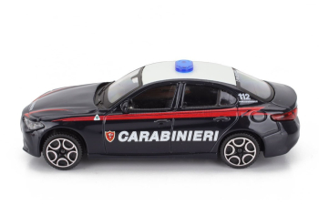 ACCESSORIES Diorama - Set Build Your City Police Station - Caserma Carabinieri - With Alfa Romeo Giulia 2016, Light Blue White