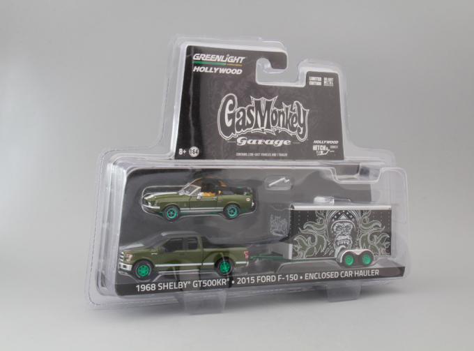 набор FORD F-150 2015 и FORD Mustang Shelby GT500KR Convertible 1968 (из телепередачи "Gas Monkey Garage") (Greenlight!)