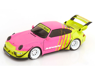 PORSCHE 911 (993) RWB Body Kit (2024), pink yellow