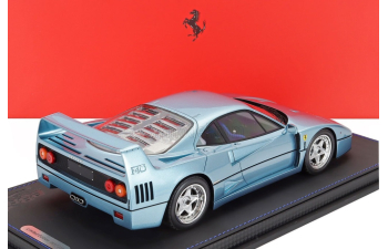 FERRARI F40 (1987) - Con Vetrina - With Showcase, light blue