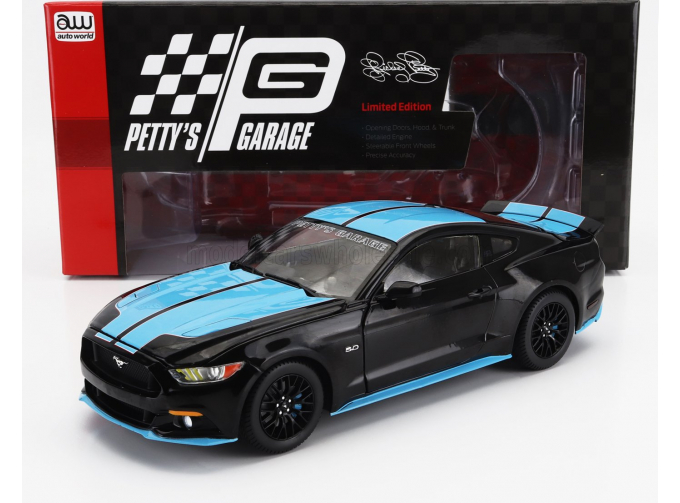 FORD Mustang 5.0 Gt Coupe Custom Petty's Garage (2015), Black Blue