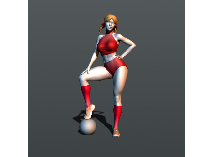 Фигура Девушка чирлидер, окрашенная