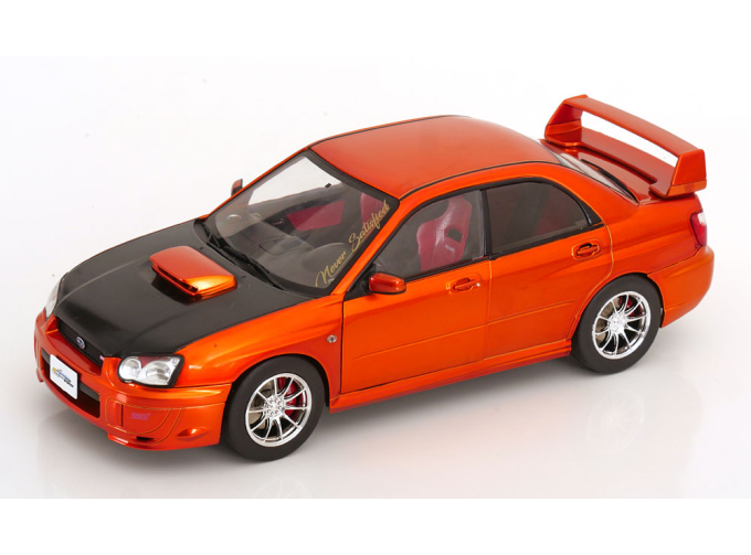 SUBARU Impreza WRX STI (2003), orange-metallic flat black