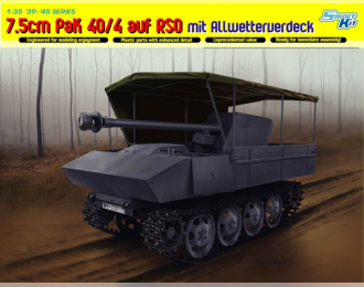 Сборная модель САУ 7.5cm PaK 40/4 auf RSO mit Allwetterverdeck