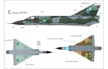 Декаль для Mirage IIIEP/EP(O) Pakistan Air Force