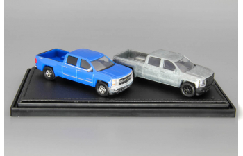 набор CHEVROLET Silverado Customer Pick-up (2014), blue and silver