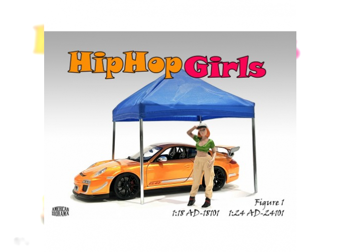 FIGURES GIRL HIP HOP - 1, BEIGE GREEN