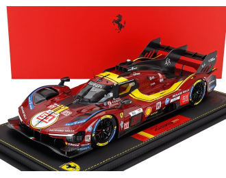 FERRARI 499p 3.0l Turbo v6 Team Ferrari AF Corse №51 3rd 24h Le Mans 2025 Alessandro Pier Guidi - James Calado - Antonio Giovinazzi - con vetrina - with showcase 