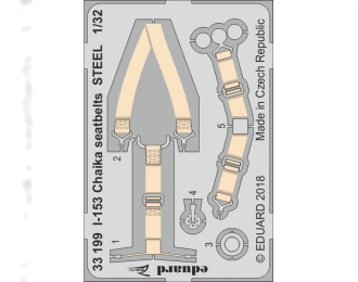 Фототравление для I-153 Chaika seatbelts STEEL