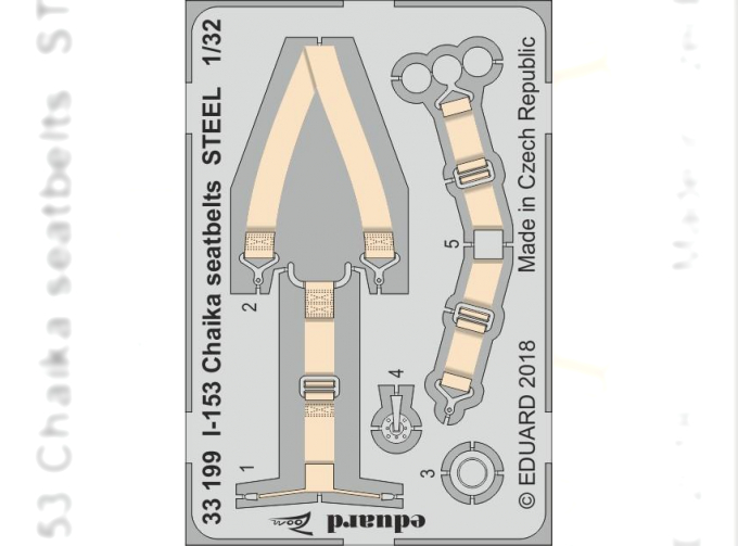 Фототравление для I-153 Chaika seatbelts STEEL