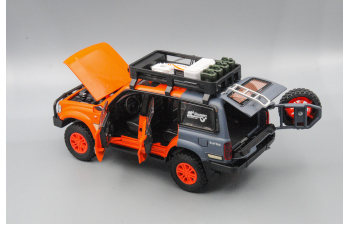 TOYOTA Land Cruiser 80 (Safari Edition), оранжевый, 21 см