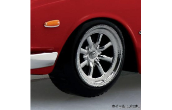 Сборная модель Nissan Skylline 2000 GT-R Custom Wheel (Red) 