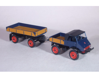 MERCEDES-BENZ Unimog 401 with trailer, dark blue