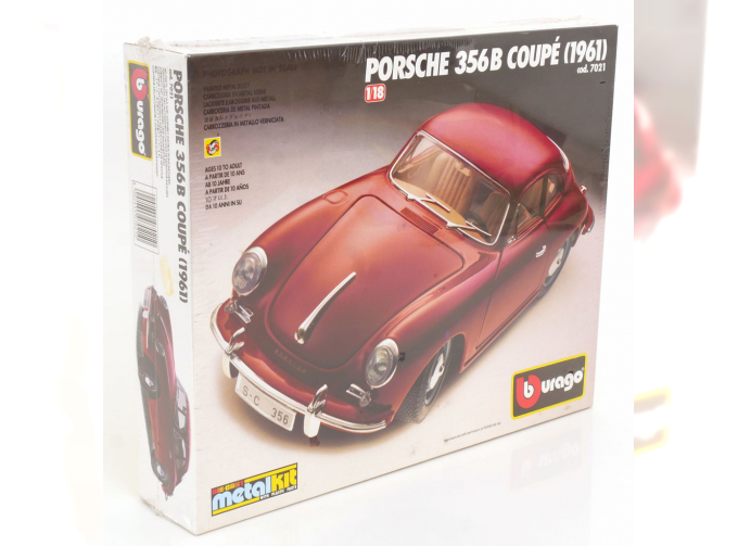 Сборная модель PORSCHE 356B Coupe (1961), dark red