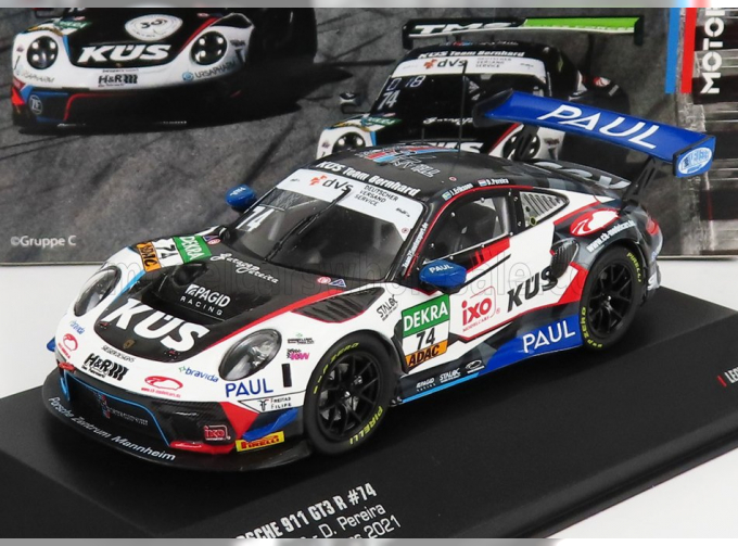 PORSCHE 911 991 Gt3 R Team Kus 75 Bernhard N74 Adac Gt Masters (2021) K.Eriksson - D.Pereira, White Black Red