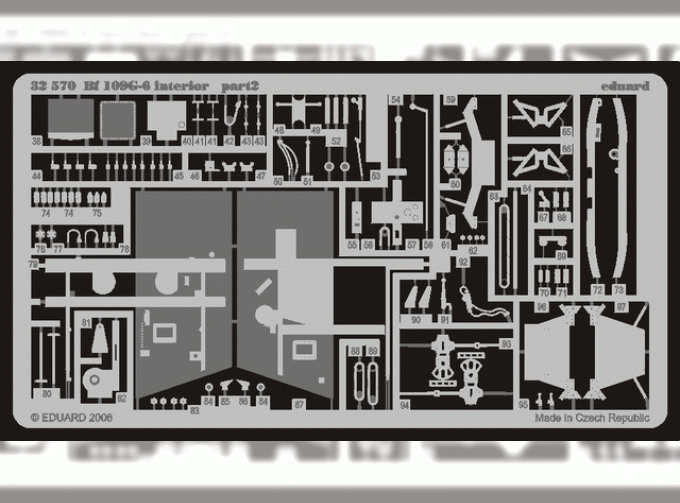Цветное Фототравление для Bf 109G-6 interior
