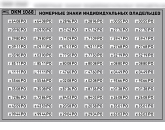 Декаль Номерные знаки индивидуальных владельцев Ростовская область (100х65)