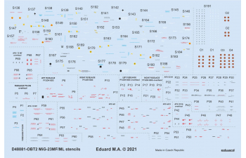 Декаль для МiGG-23МФ/МЛ, тех. надписи