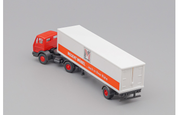 MERCEDES-BENZ NG 1619 Tractor / Trailer "Regent Möbel", red / white / darkgray