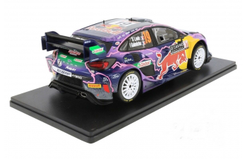 FORD Puma Rally1 Red Bull Team Ford World Rally M-sport N19 Winner Rally Montecarlo (2022) S.Loeb - I.Galmiche, Purple Yellow Black