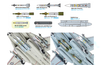 Сборная модель Grumman F-14A Tomcat (Late Model) Carrier Launch Set