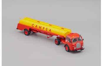 PEGASO Mofletes Diesel Tanker Truck Campsa Fuel (1949), red / yellow