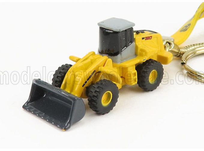 NEW HOLLAND Portachiavi - Keyring W190 Ruspa Gommata - Scraper, Yellow