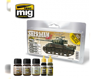 Набор красок и смесей "FURY SHERMAN SET" (Шерман "Ярость")