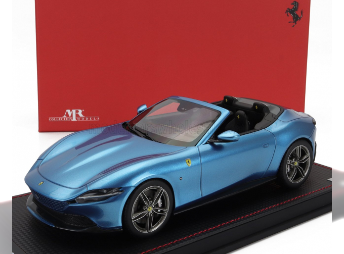 FERRARI Roma Spider Open (2020) - Con Vetrina - With Showcase, Blu Corsa - Blue Met