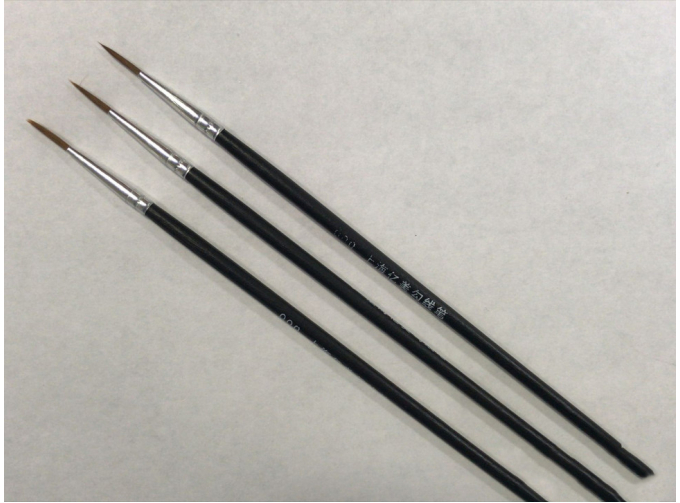 Кисть из синтетического волоса, черная, круглая №000