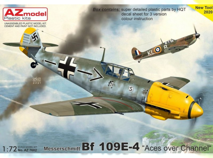 Сборная модель Messerschmitt Bf 109E-4 Aces over the Channel