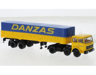 FIAT 691 T Truck Telonato Danzas Transports (1970), Yellow Blue