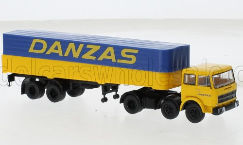 FIAT 691 T Truck Telonato Danzas Transports (1970), Yellow Blue