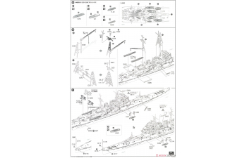 Сборная модель Японский тяжелый крейсер Chokai Full Hull