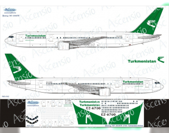 Декаль на самолёт боенг 767-300 (Turkmenistan Airlines)