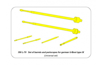 Set of barrels and periscopes for german U-Boot type IX