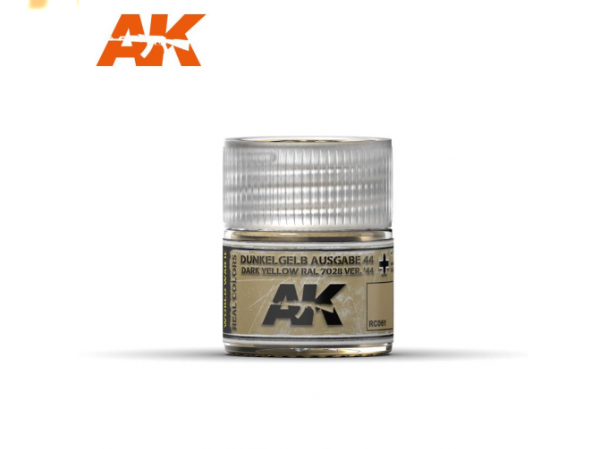 Краска Dunkelgelb Ausgabe 44 Dark Yellow RAL 7028 10ml