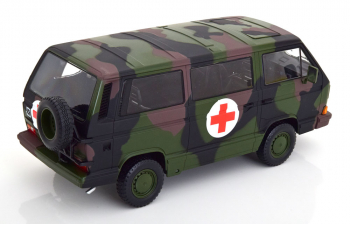 VOLKSWAGEN T3 Syncro Bus German Army Ambulance (1987), camouflage