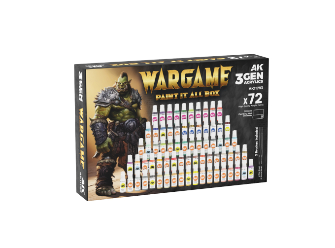 Набор красок 3GEN – WARGAME "Раскрась это всё" 72 цвета / 3GEN – WARGAME PAINT IT ALL BOX x72