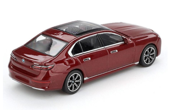 BMW i7 xDrive60 RHD (2023), dark red