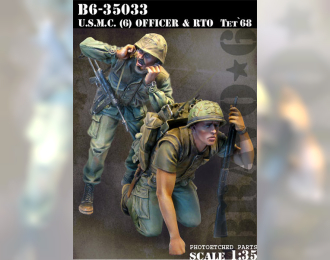 U.S.M.C. (6) Officer & RTO, Tet'68 / U.S.M.C. (6) Офицер и старший сержант, Тет'68