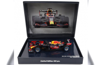 RED BULL F1 Rb16b Honda Ra620h Team Aston Martin N33 World Champion Winner Spa Belgium Gp Max Verstappen (2021) - Coffret Box, Matt Blue Yellow Red