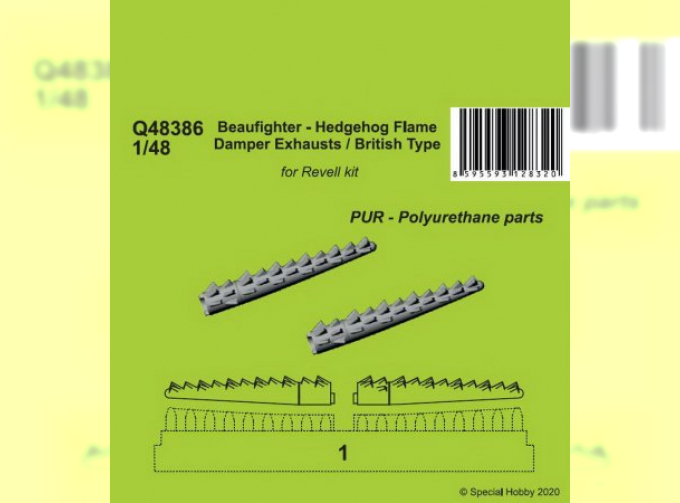 Beaufighter Mk.X - Hedgehog Flame Damper Exhausts / British Type