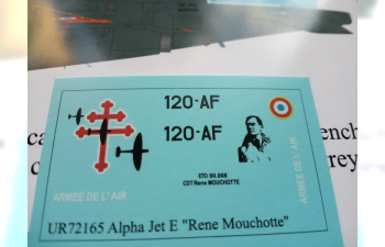 Декаль Alpha Jet E "Rene Mouchotte" with stencils