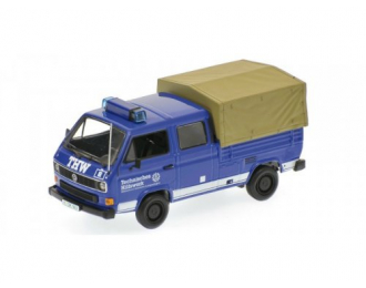 VOLKSWAGEN T3 DOKA-PRITSCHE - 1983 - THW, blue